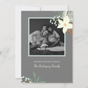 Rustic Winter Foliage Flat 5 x 7 Greeting Card