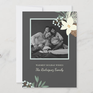 Rustic Winter Foliage Flat 5 x 7 Greeting Card