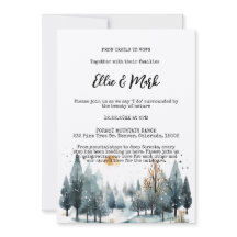 Rustic Winter Forest Mountain Outdoorsy Wedding