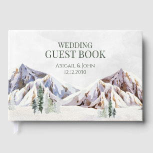 Rustic Winter Forest Mountain Wedding Guest Book