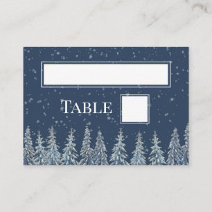 Rustic Winter Forest Wedding Place Setting Cards