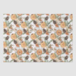Rustic winter greenery citrus botanical Christmas Tissue Paper<br><div class="desc">Rustic winter greenery dry citrus pine cones nature inspired botanical Christmas tissue paper</div>