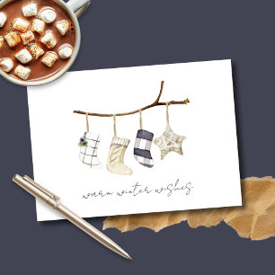 Rustic Winter Holiday Corporate Card