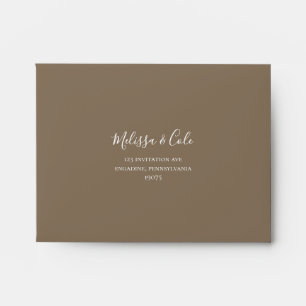 Rustic Winter Kraft Brown Self Addressed RSVP Envelope