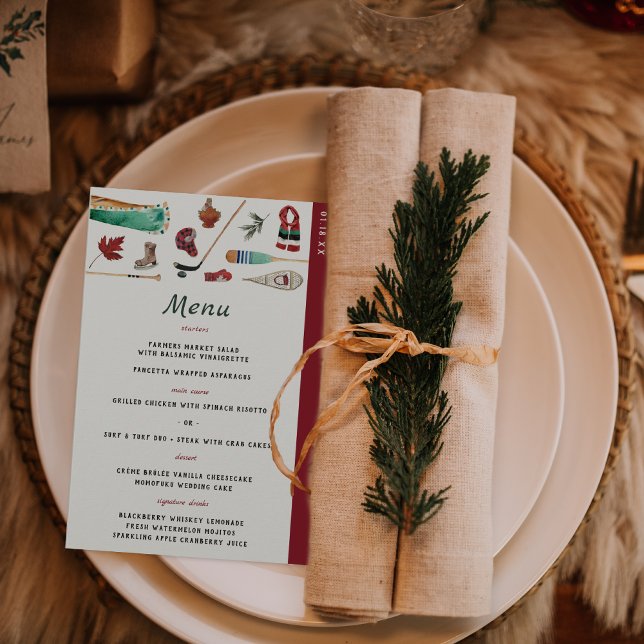 Rustic Winter Mountain | Camping Wedding Menu (Creator Uploaded)