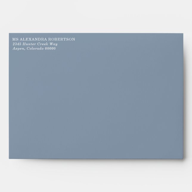 Rustic Winter Mountain Watercolor Themed Wedding  Envelope (Front)