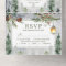 Rustic Winter Pine Trees Botanical Lantern Wedding