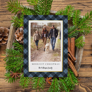 Rustic Winter Plaid Christmas Photo