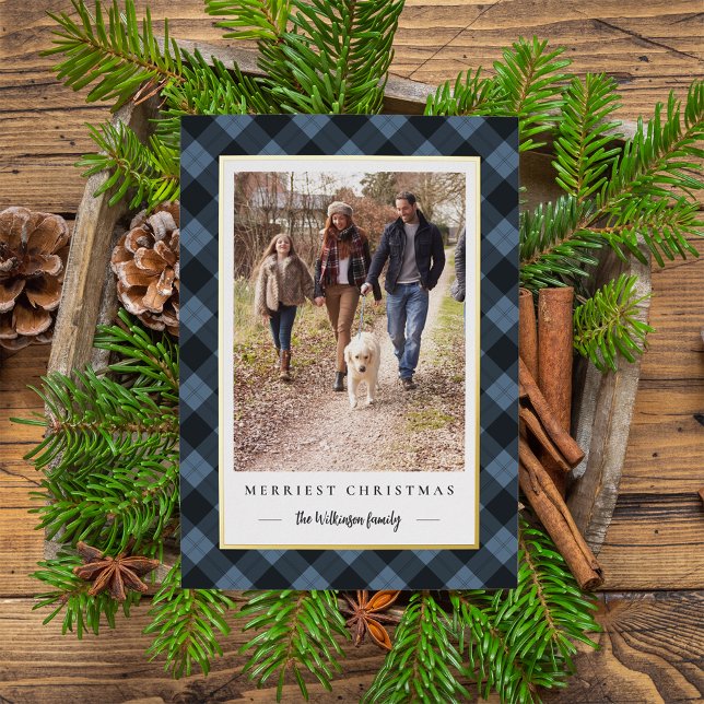 Rustic Winter Plaid Christmas Photo (Creator Uploaded)