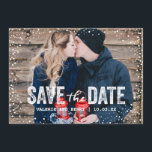 Rustic Winter Save The Date Full Bleed Photo<br><div class="desc"></div>