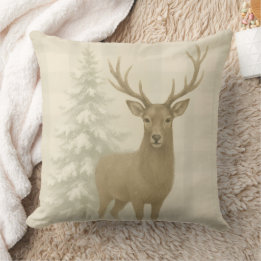 Rustic Winter Throw Pillow