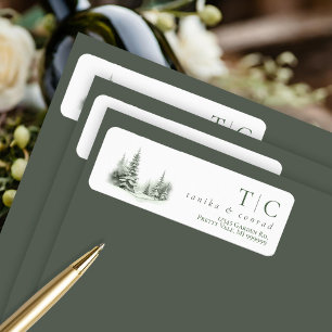 Rustic Winter Wedding Forest Green ID1049