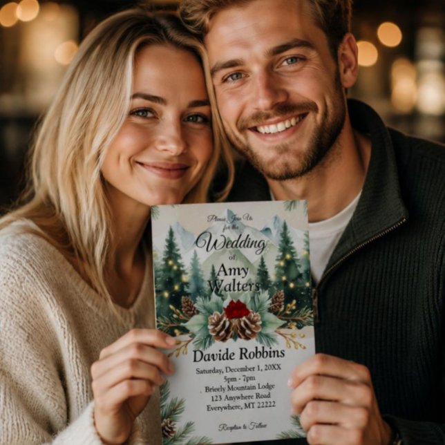 Rustic Winter Wedding Invitation  (Creator Uploaded)