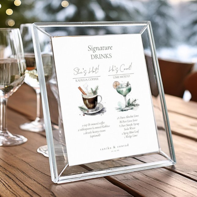 Rustic Winter Wedding Signature Drinks ID1049 Poster (Creator Uploaded)