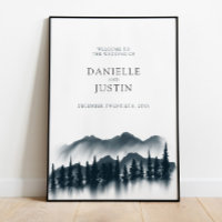 Rustic Winter Wonderland Wedding | Welcome Poster