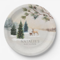 Rustic Winter Woodland Baby Shower Personalised