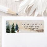 Rustic Winter Woodland Return Address<br><div class="desc">Rustic Winter Woodland Return Address Label. Click Personalise to edit all text. Matching items in our store Cava Party Design.</div>