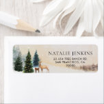 Rustic Winter Woodland Return Address Label<br><div class="desc">Rustic Winter Woodland Return Address Label. Click Personalise to edit all text. Matching items in our store Cava Party Design.</div>