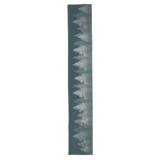 Rustic Wintry Christmas Trees Table Runner
