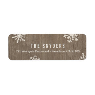 Rustic Wishes Holiday Address Labels