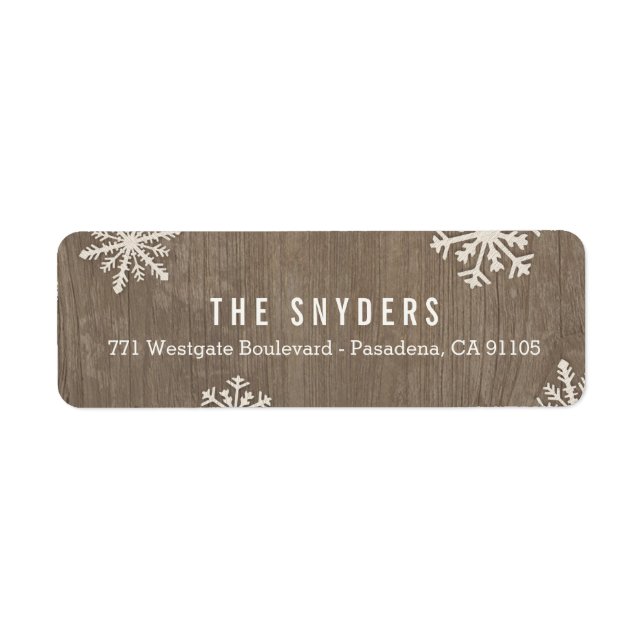Rustic Wishes Holiday Address Labels (Front)