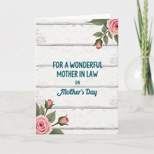 Rustic Wonderful Mothers Card
