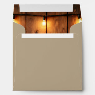 Rustic Wood and Lace Bridal Shower Envelope