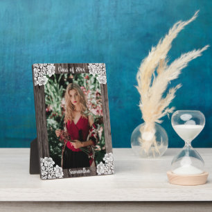 Rustic Wood and Lace Class Year Photo Plaque
