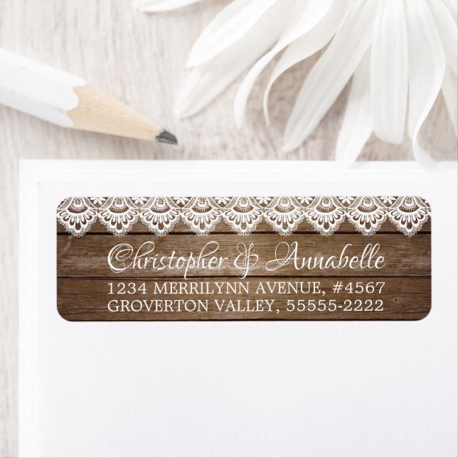 Rustic Wood and Lace Elegant Script Wedding (Insitu)