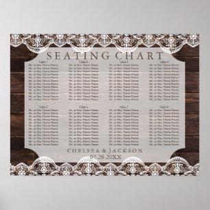Rustic Wood and Lace - Seating Chart