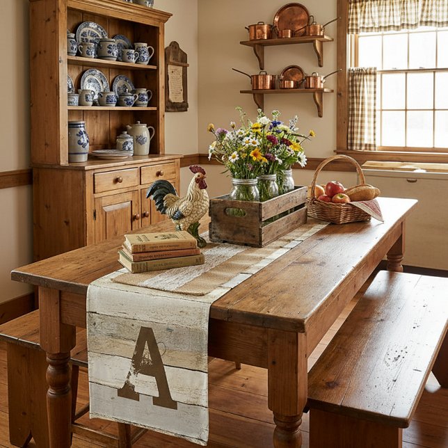 Rustic wood and letter short table runner (Creator Uploaded)