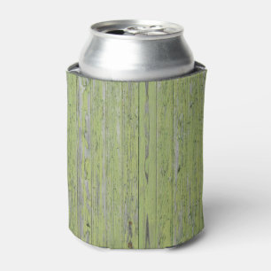 Rustic Wood Background Can Cooler