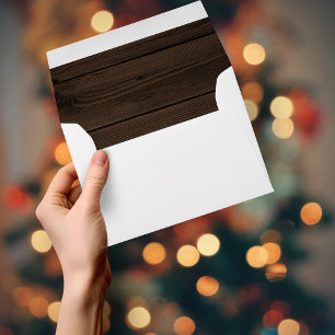 Rustic Wood Background Envelope