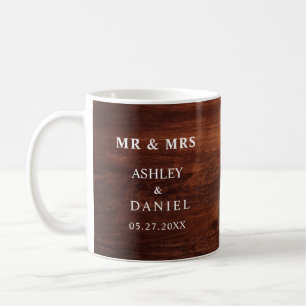 Rustic Wood Barn Grain Wedding Coffee Mug