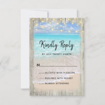 Rustic Wood Beach String Lights Coastal Wedding