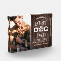 Rustic Wood 'Best Dog Dad' Quote