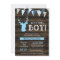 Rustic Wood Blue Deer Boy Baby Shower Invitations