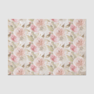 Rustic Wood Blush Rose Baby Shower Tissue Paper