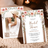 Rustic Wood Boho Floral Photo Canopy Bridal Shower