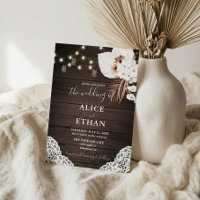 Rustic Wood Boho Tropical Flowers Summer Wedding