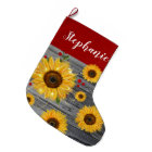 Rustic Wood Burgundy Red Gold Sunflower Name