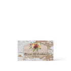 Rustic Wood Burlap Shabby Distressed Business Card