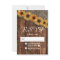 Rustic Wood Burlap Sunflower Country Wedding RSVP