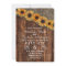 Rustic Wood & Burlap Sunflower Wedding Invitation