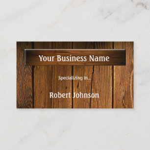 Rustic Wood Business Card