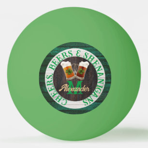  Rustic Wood Cheers Beers Shenanigans   Ping Pong Ball