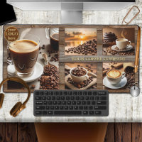 Rustic Wood Coffee Photo Collage