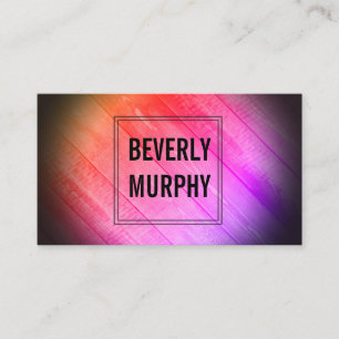 Rustic Wood Colourful Embellishment Vignette Business Card