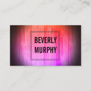 Rustic Wood Colourful Embellishment Vignette Business Card