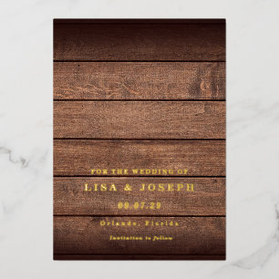 Rustic Wood Country Script Save the Date